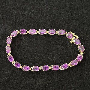 Vintage Amethyst and 10k Gold Bracelet
